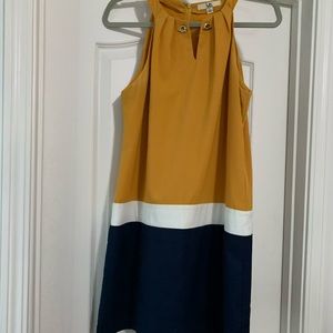 Size L—color block sleeveless dress